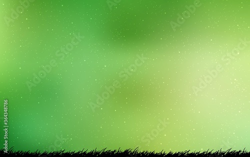 Light Green, Yellow vector template with space stars. Shining colored illustration with bright astronomical stars. Pattern for astrology websites.