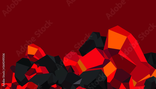 Coal, glowing coal ,hot embers