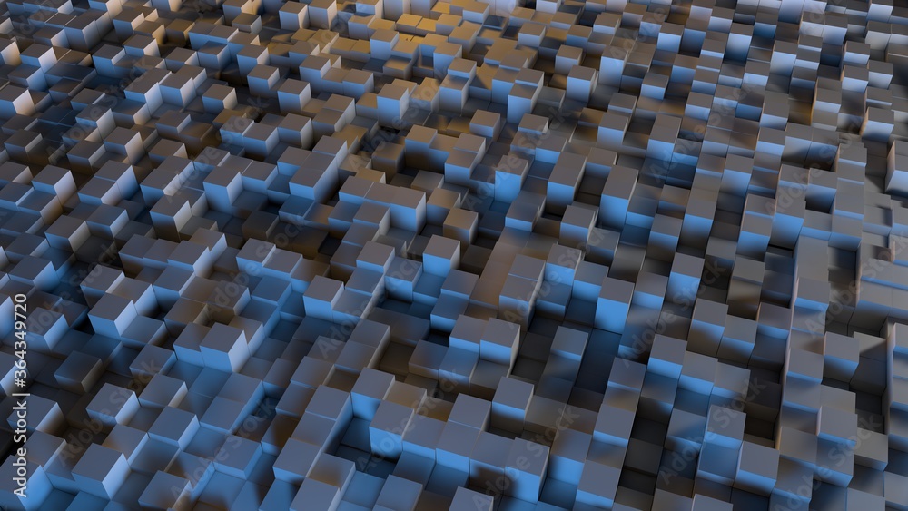 Illuminated cubes background 