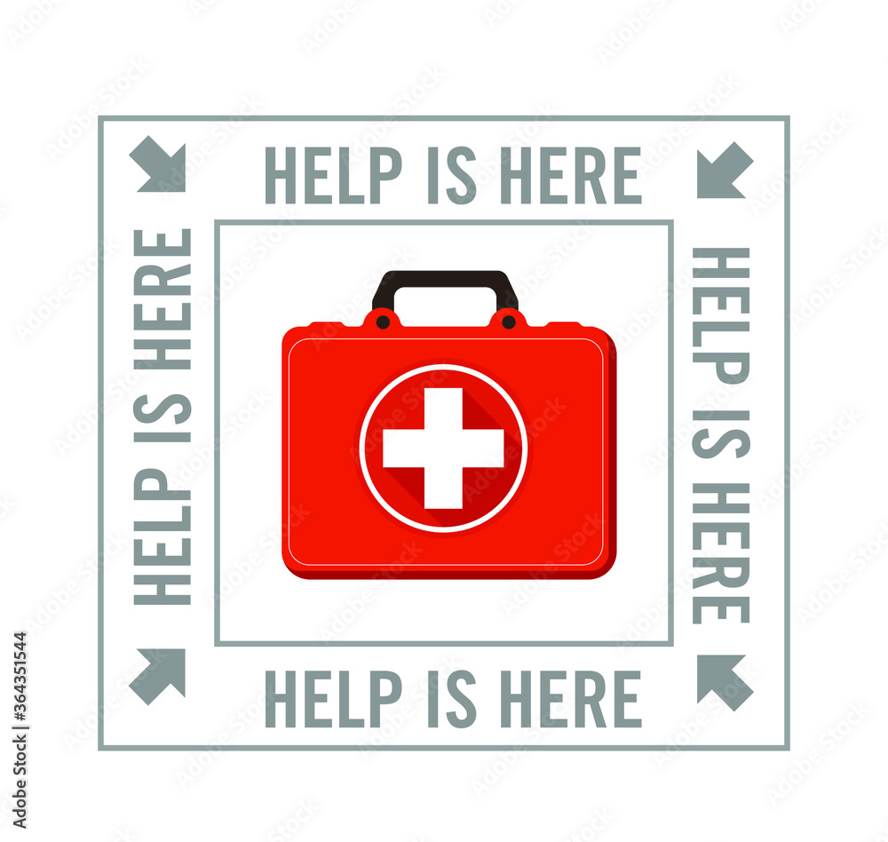 Obraz premium First aid kit vector illustration