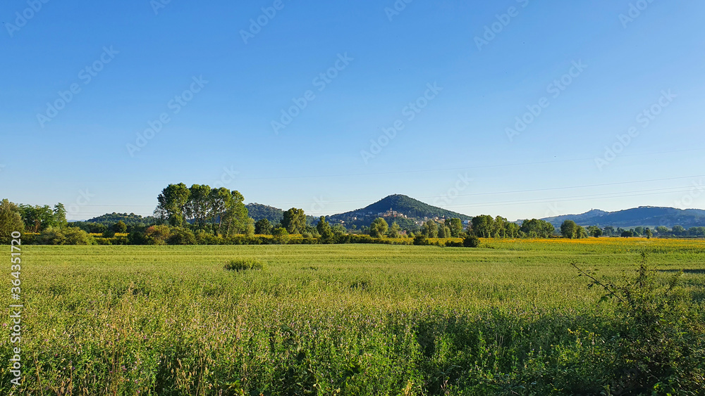 Green fields, scenic view of the Umbrian countryside, Italy. Green fields, scenic view of the Umbrian countryside, Italy.