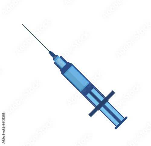 injection needle vector icon isolated on white background