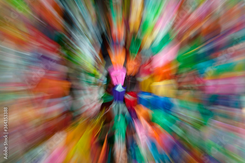 Colourful paper blurred