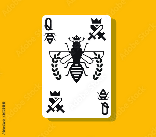 Bee, bee queen logo vector, use for logo designs, package design, honey products.