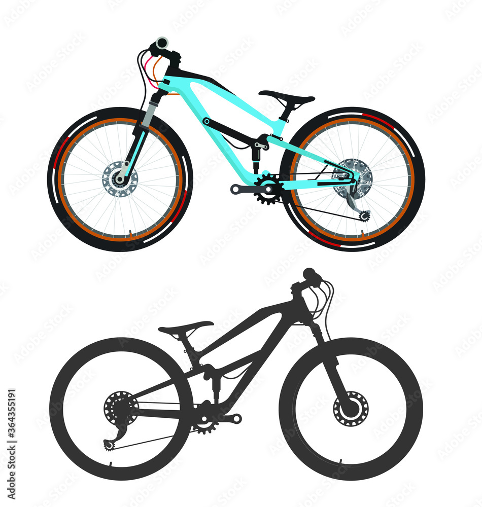 Fototapeta premium bicycle vector (side view)