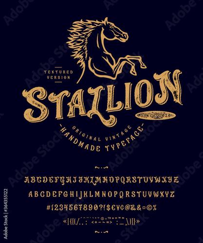 Font Stallion. Vintage typeface design