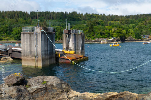 F  hre Anlegestelle in Armadale  Isle of Skye  Schottland