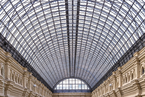 Lightweight and sophisticated, the glass roof of the Gum in Moscow