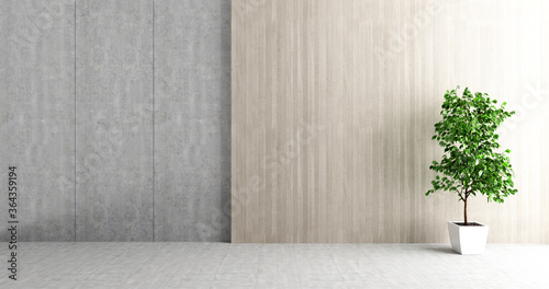 Fototapeta Naklejka Na Ścianę i Meble -  Large luxury modern minimal bright interiors room mockup illustration 3D rendering