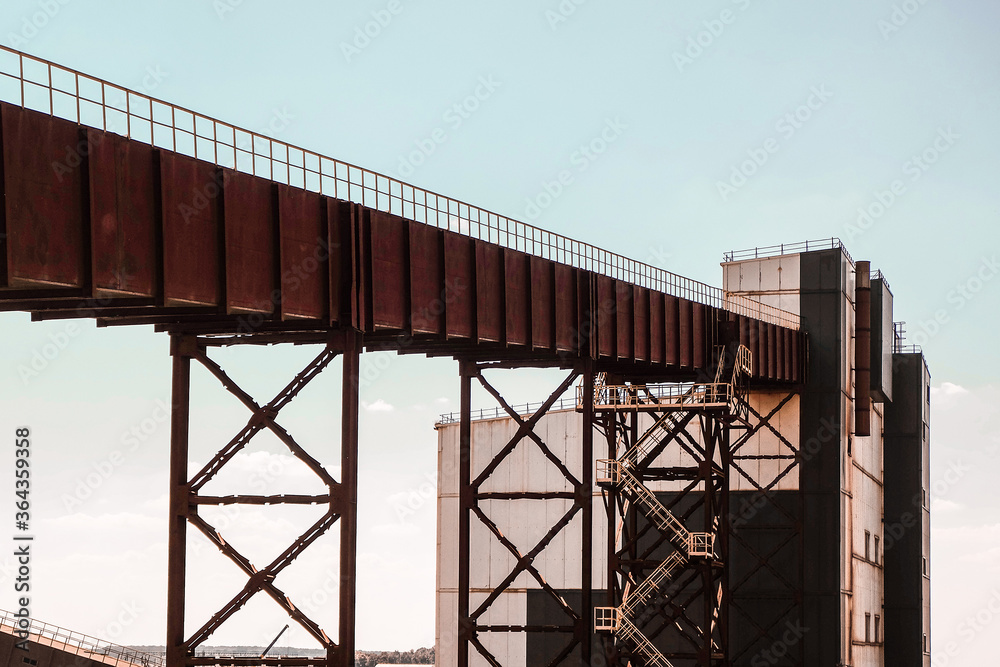 Conveyor gallery of iron mine ore production Conveyor gallery of iron mine ore production
