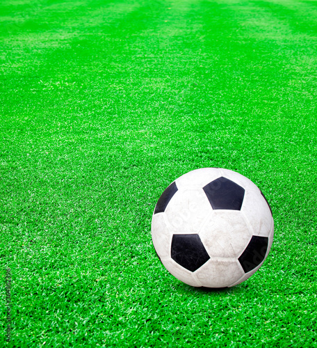 soccer football on green grass field