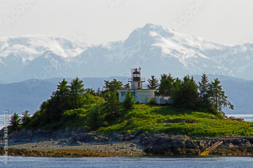EPSON scanner image Guard Island, Alaska Lighthouse