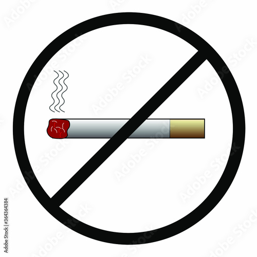 A sign of prohibition to smoke in a room
