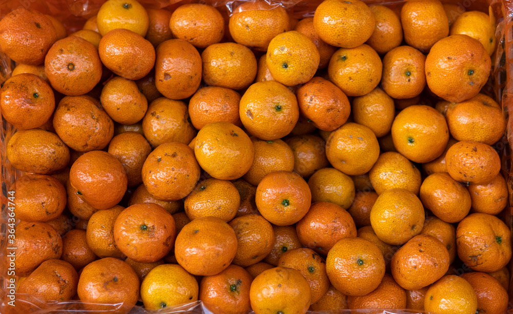 .selling Asian oranges in the fruit markets. .selling Asian oranges in the fruit markets.