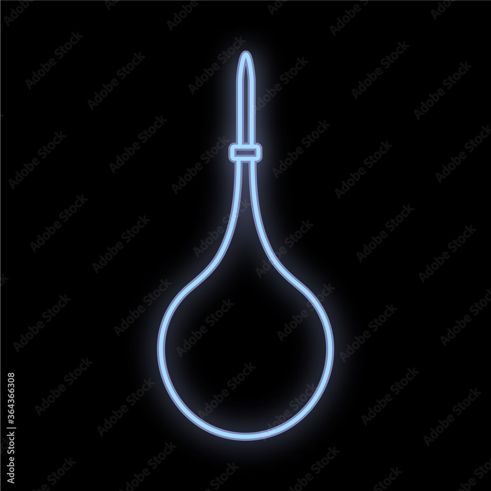 Bright luminous white medical digital neon sign for a pharmacy or hospital store beautiful shiny with an enema on a black background. Vector illustration Bright luminous white medical digital neon sign for a pharmacy or hospital store beautiful shiny with an enema on a black background. Vector illustration