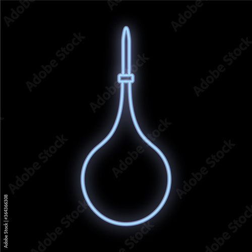 Bright luminous white medical digital neon sign for a pharmacy or hospital store beautiful shiny with an enema on a black background. Vector illustration