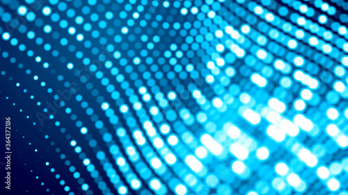 Wallpaper Mural Dot white blue wave light screen gradient texture background. Abstract  technology big data digital background. 3d rendering. Torontodigital.ca