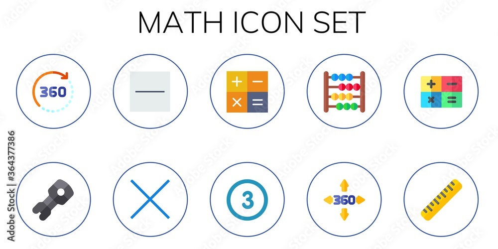 Modern Simple Set of math Vector flat Icons Modern Simple Set of math Vector flat Icons