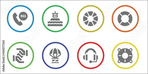 Modern Simple Set of assistance Vector filled Icons
