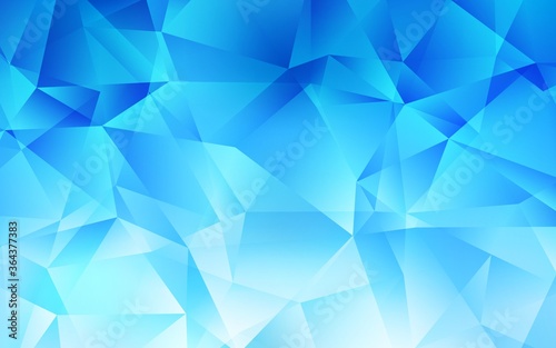 Light BLUE vector low poly texture. Colorful abstract illustration with triangles. Best triangular design for your business.