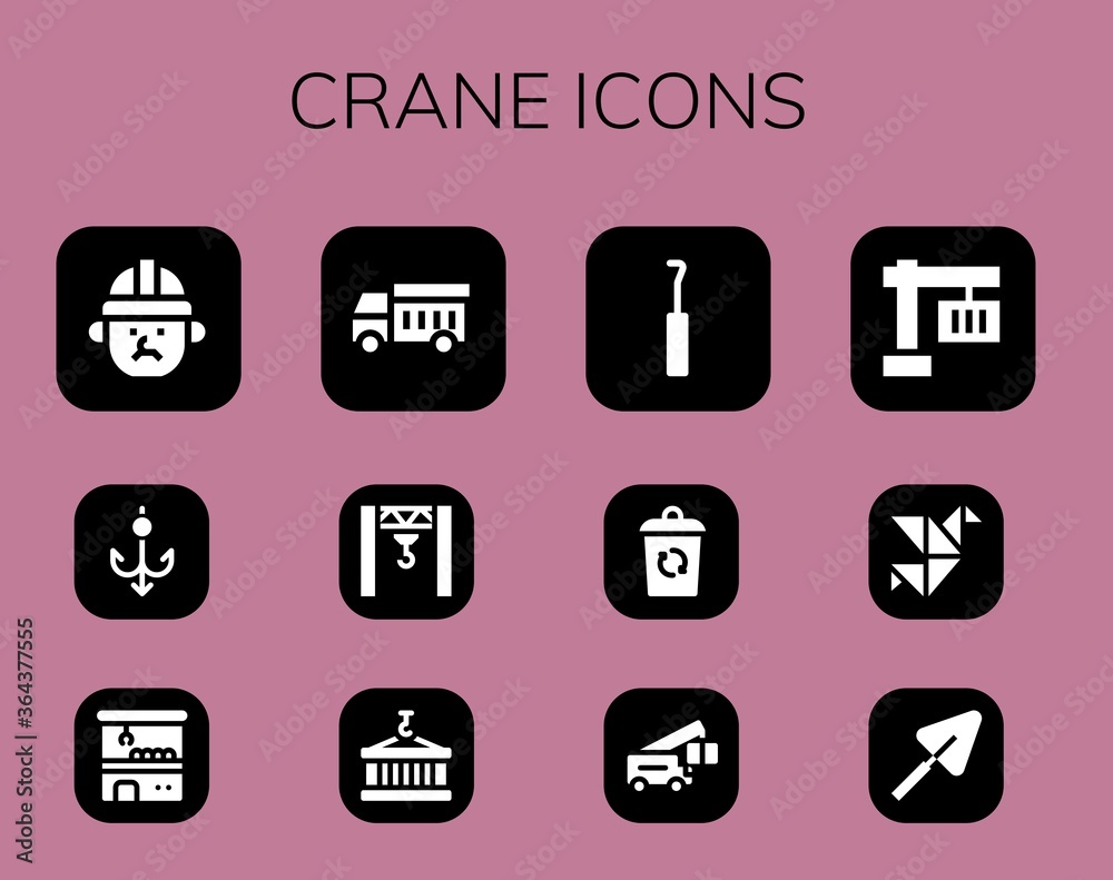 crane icon set crane icon set