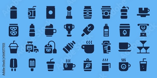 refreshment icon set