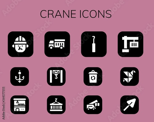 crane icon set