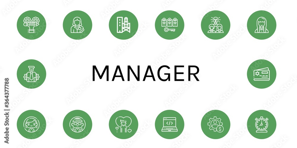 Set of manager icons Set of manager icons