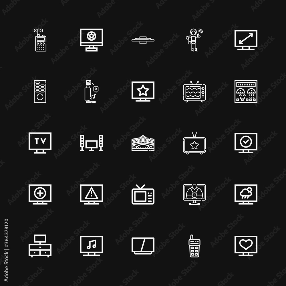 Editable 25 channel icons for web and mobile