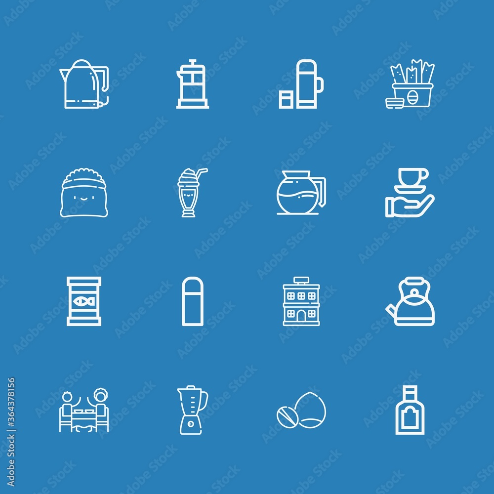 Editable 16 coffee icons for web and mobile