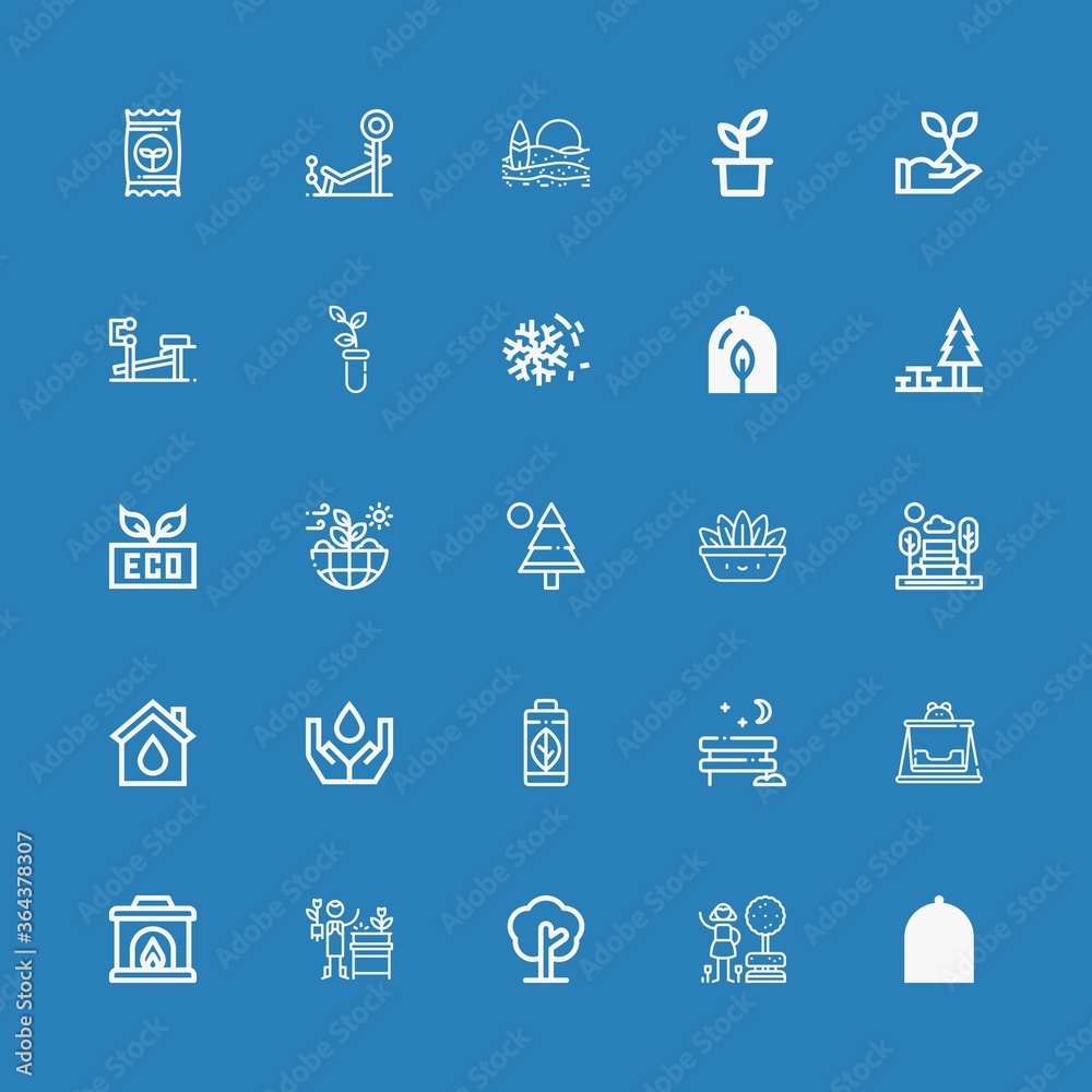 Editable 25 tree icons for web and mobile