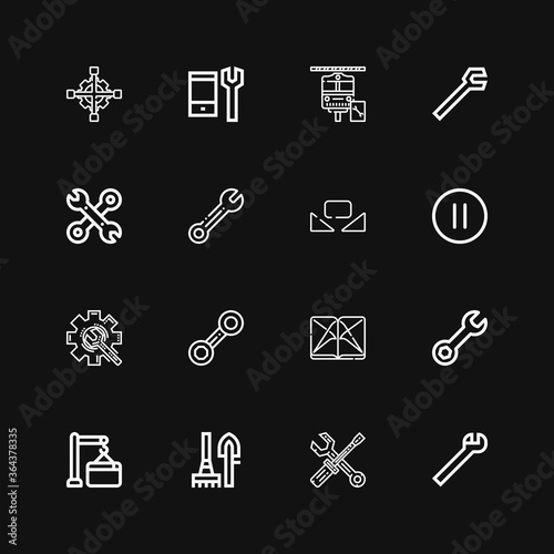 Editable 16 options icons for web and mobile