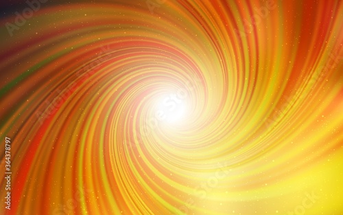 Light Orange vector background with astronomical stars. Space stars on blurred abstract background with gradient. Pattern for futuristic ad, booklets.