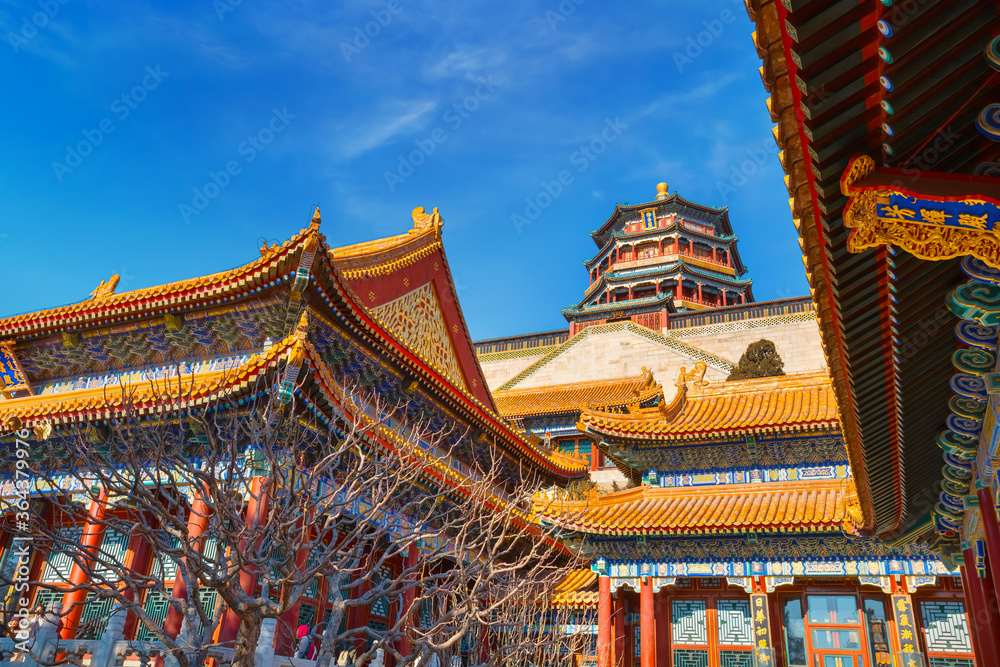 Hall of Dispelling Clouds (Paiyundian) at the Summer Palace in Beijing, China Hall of Dispelling Clouds (Paiyundian) at the Summer Palace in Beijing, China