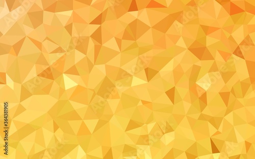 Light Yellow vector triangle mosaic template. Geometric illustration in Origami style with gradient. Textured pattern for your backgrounds.