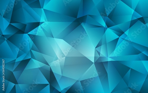 Light BLUE vector triangle mosaic template. Colorful illustration in abstract style with triangles. Best triangular design for your business.