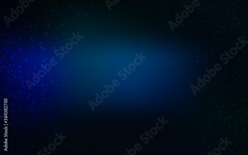Dark BLUE vector background with galaxy stars. Blurred decorative design in simple style with galaxy stars. Smart design for your business advert.