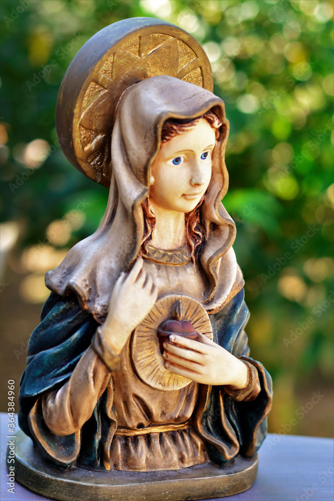 Imagem de busto do Sagrado Coração da Virgem Maria