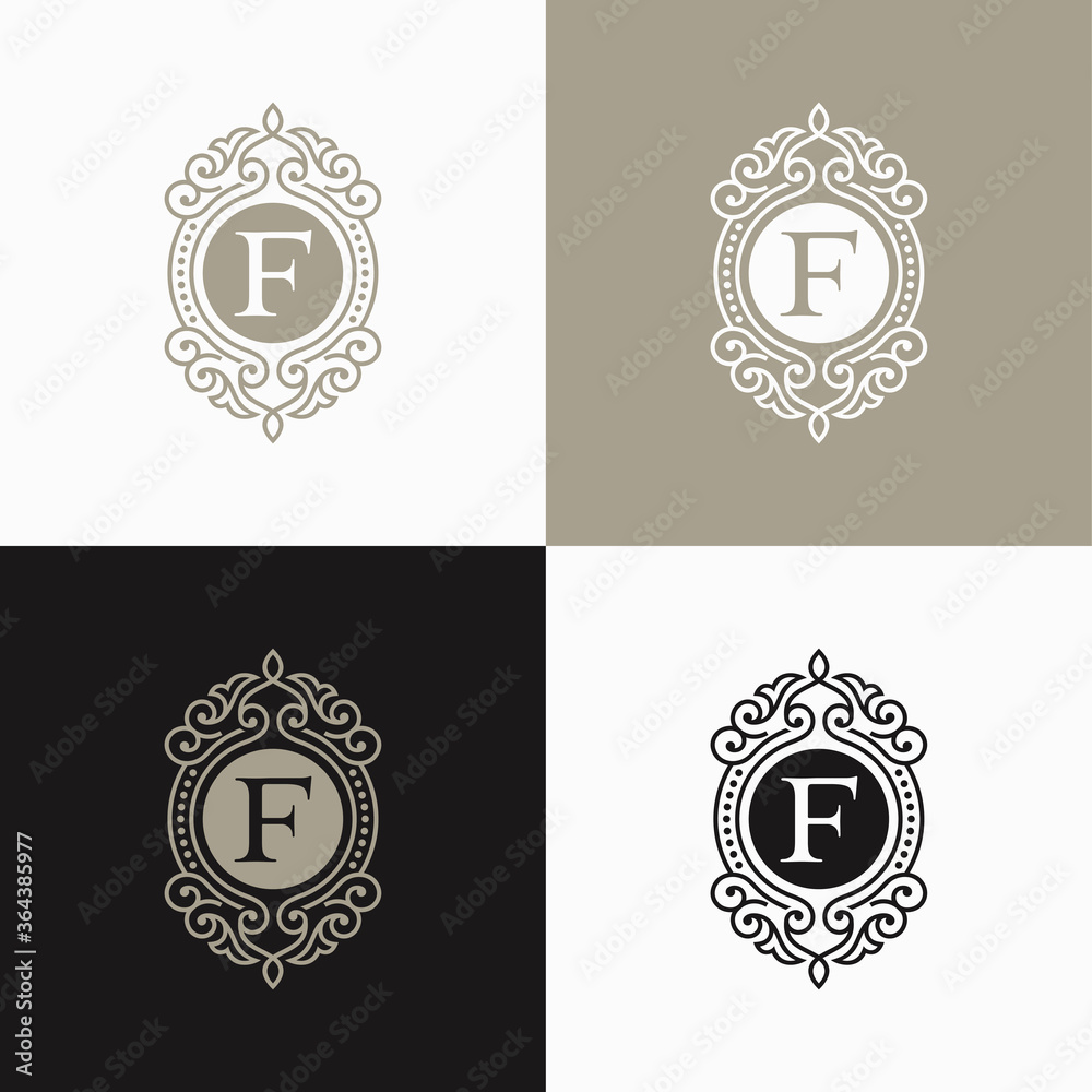Luxury Letter Logo. Simple and elegant floral design logo, Elegant linear luxury vector logo design Luxury Letter Logo. Simple and elegant floral design logo, Elegant linear luxury vector logo design