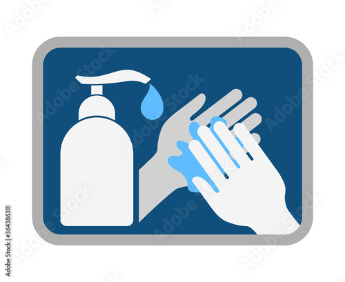 Design of cleaning hands symbol