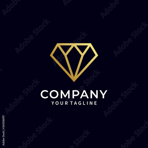 Diamond Gold Luxury logo icon design  Stock Photos & Vectors 