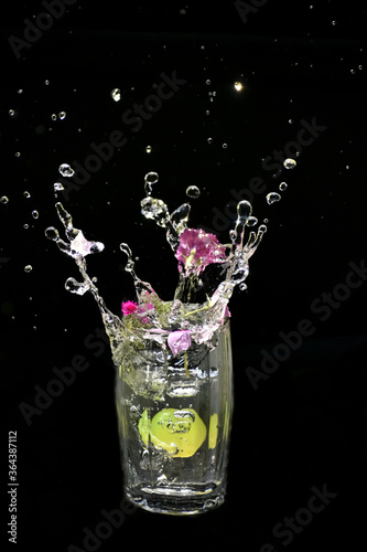 Beautiful closeup photograph of water splash.