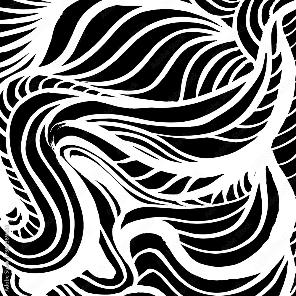 White and black vector. Grunge background. Abstract brush pattern.
