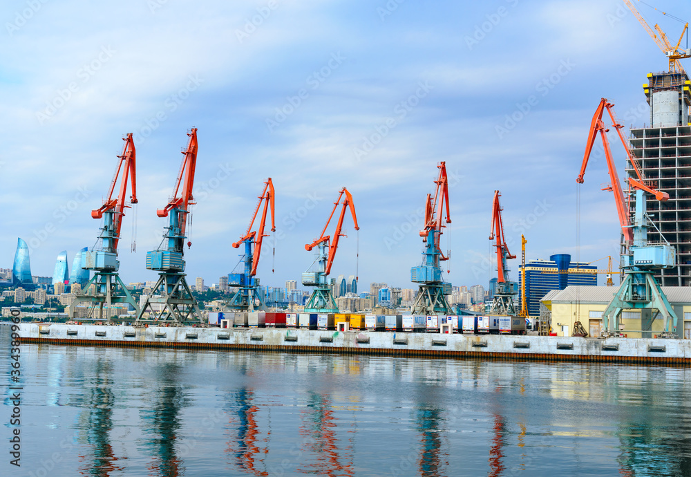 Cranes at Port of Baku