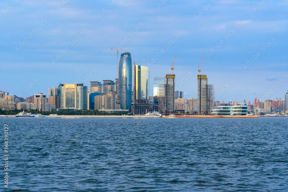 View of seaside of Baku