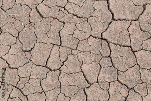 background of cracked dry soil closeup.