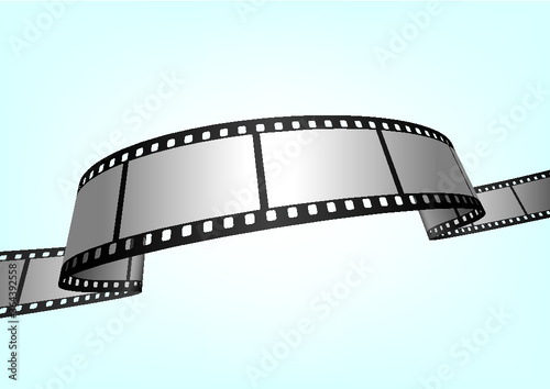 Cinema, movie and photography 35mm film strip template.  Vector 3D elements.