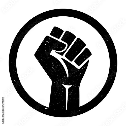Distressed Grunge Black Lives Matter Movement Symbol