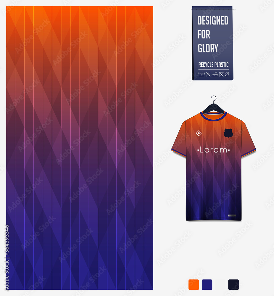 Geometric abstract linear gradient jersey design Vector Image