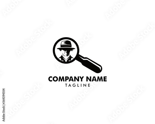 Detective logo template vector illustration, Spy logo